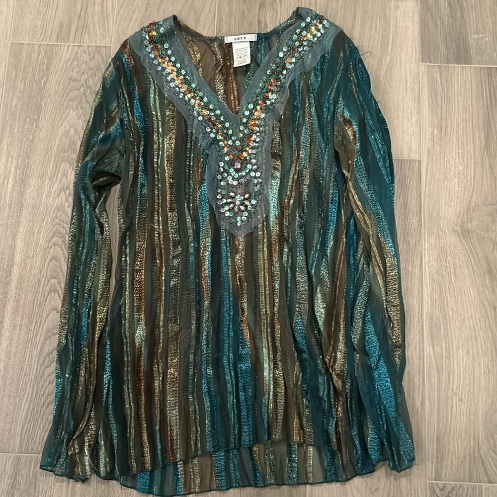 Unyx Women’s Striped Top With Sequence Size M